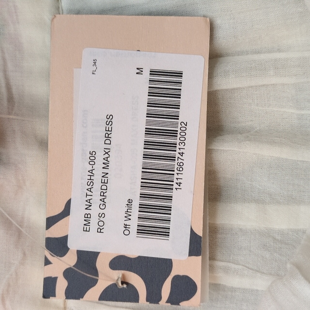 Ro's Garden Natasha Maxi Dress In Ivory Size M - Picture 9 of 11